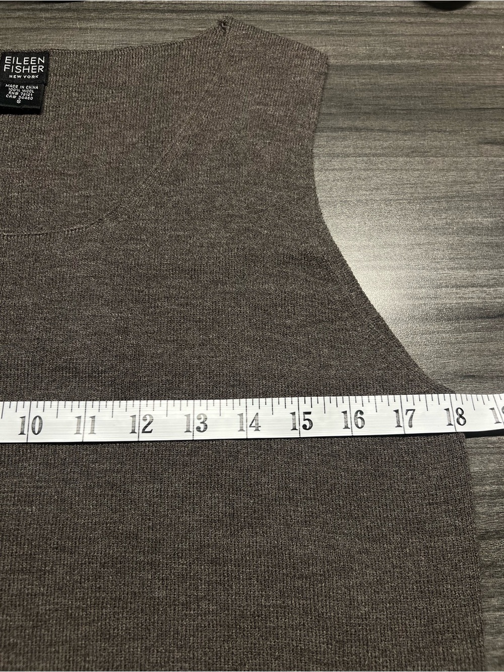 EILEEN FISHER Women’s Small Brown Sweater Tank - Picture 6 of 9